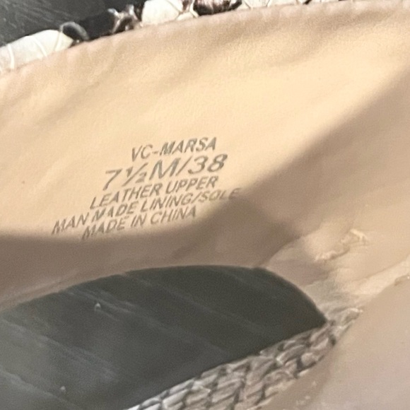 Vince Camuto Marsa Platform Wedge Sandals Faux Snakeskin Studded Jute Women 7.5 - Picture 13 of 14
